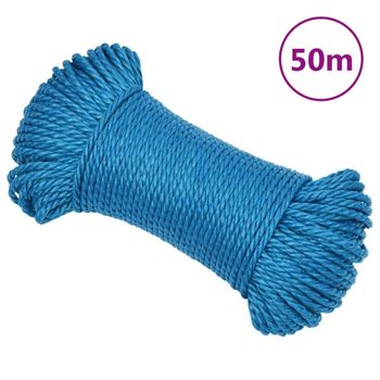 Cuerda De Trabajo Polipropileno Azul 6 Mm 50 M