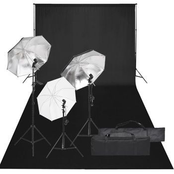 Kit De Estudio Fotográfico Con Set De Luces Y Fondo