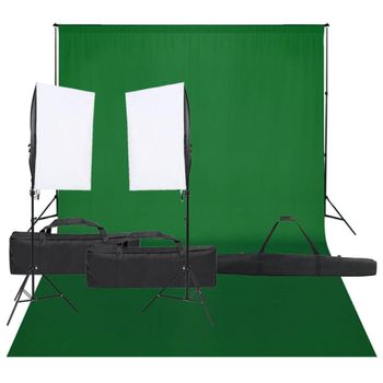 Kit De Estudio Fotográfico Con Set De Luces Y Fondo