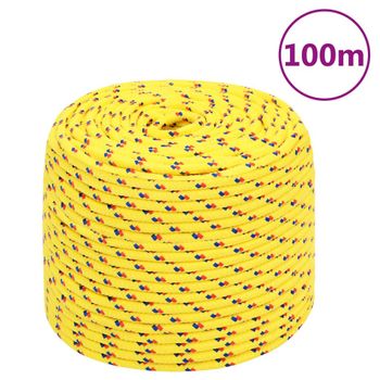 Cuerda De Barco Polipropileno Amarillo 6 Mm 100 M