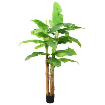 Árbol Bananero Artificial Con Macetero 300 Cm Verde