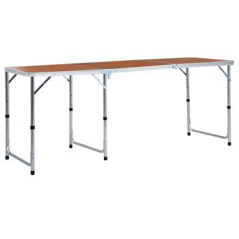 Mesa De Camping Plegable De Aluminio 180x60 Cm