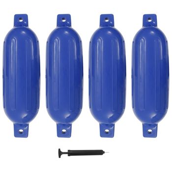 Parachoques Para Barco 4 Unidades Pvc Azul 58,5x16,5 Cm