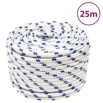 Cuerda De Barco Polipropileno Blanco 14 Mm 25 M