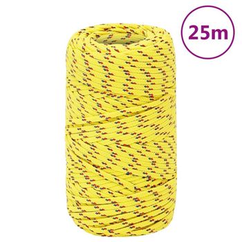 Cuerda De Barco Polipropileno Amarillo 2 Mm 25 M