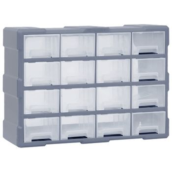 Organizador Multicajones Con 16 Cajones Medianos 52x16x37 Cm