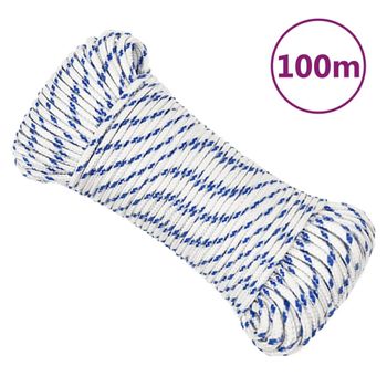 Cuerda De Barco Polipropileno Blanco 3 Mm 100 M