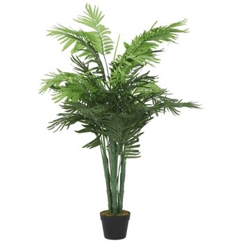 Palmera Artificial Con 18 Hojas Verde 80 Cm