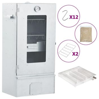 Horno Ahumador De Bbq Con Generador Humo Frío Acero Galvanizado