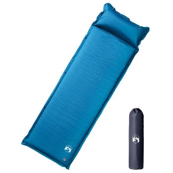 Colchón De Camping Autoinflable Con Almohada 1 Persona Turquesa