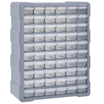 Organizador Multicajones Con 60 Cajones 38x16x47,5 Cm