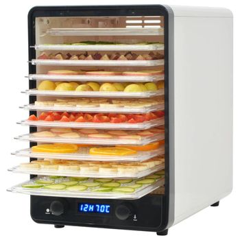 Deshidratador De Alimentos Con 10 Bandejas 550 W Blanco