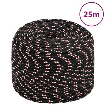 Cuerda De Barco Polipropileno Negra 6 Mm 25 M