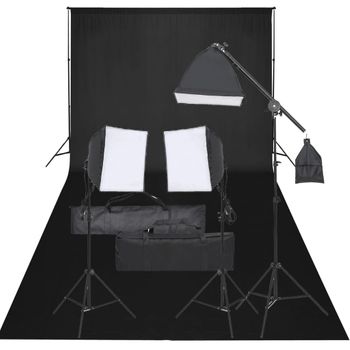 Kit De Estudio Fotográfico Con Set De Luces Y Fondo