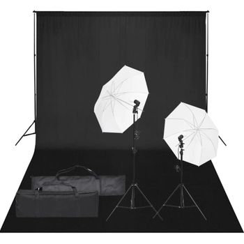 Kit De Estudio Fotográfico Con Set De Luces Y Fondo