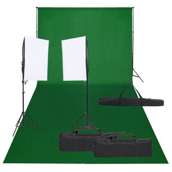 Kit De Estudio Fotográfico Con Set De Luces Y Fondo