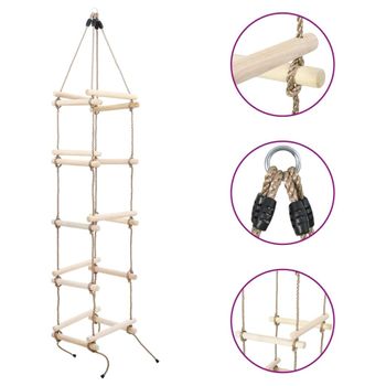 Escalera De Cuerda Para Niños Madera 200 Cm