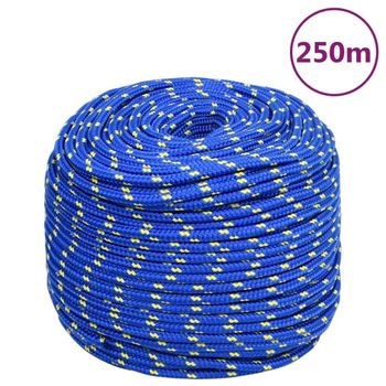 Cuerda De Barco Polipropileno Azul 6 Mm 250 M