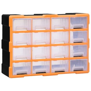 Organizador Multicajones Con 16 Cajones Medianos 52x16x37 Cm