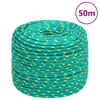 Cuerda De Barco Polipropileno Verde 6 Mm 50 M