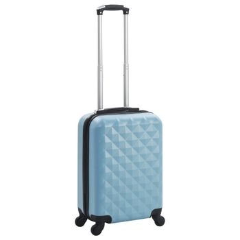 Maleta Con Ruedas Trolley Rígida Azul Abs