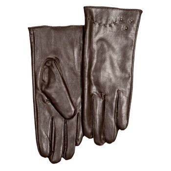 Guantes Polipiel Mujer Marron Talla L