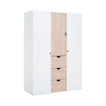 Armario Vestidor 3 Puertas 3 Cajones - Stige - L 141  X A 64  X H 206  Cm