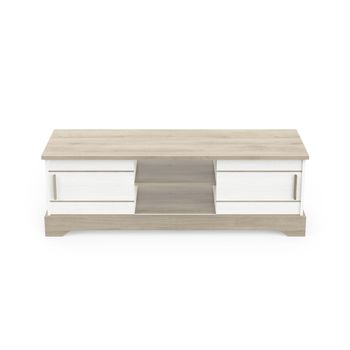 Mueble Tv 2 Puertas Correderas Y 2 Huecos L150cm - Cottage - L 150  X A 45  X H 50  Cm