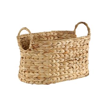 Cesta Pequeña De Jacinto De Agua Con Asas - A21 Cm - L 40  X A 26  X H 21  Cm