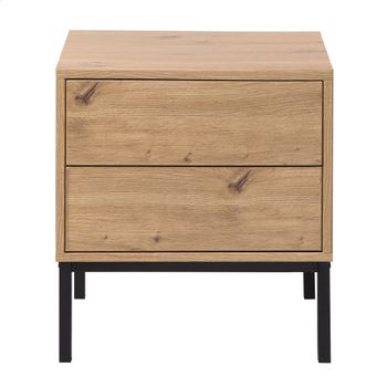 Armario Bajo De Escritorio 2 Puertas - Rox - 96x79x40 - Natural / Blanco  Brillo con Ofertas en Carrefour