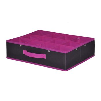 Separador De Cajón Flexible De 12 Compartimentos - L 45  X A 36  X H 12  Cm - Rosa