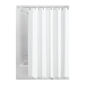 Cortina De Baño De Poliéster Blanco - L 180  X A 0.2  X H 200  Cm - Blanco