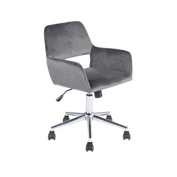 Silla De Escritorio De Terciopelo Ajustable - L 56  X A 55  X H 85  Cm