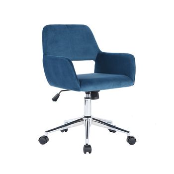 Silla De Escritorio De Terciopelo Ajustable - L 56  X A 55  X H 85  Cm