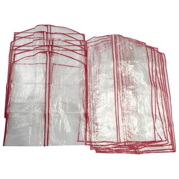 Paquete De 13 Fundas Para Ropa De Polietileno Transparente - L 134.6  X A 60  X H 1  Cm