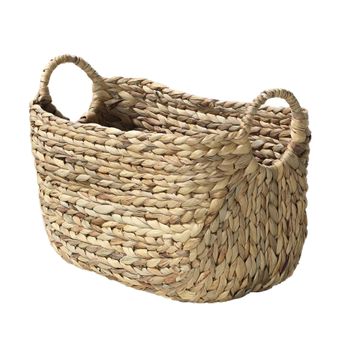 Cesta De Jacinto De Agua Con Asas - 36 X 19 X 22 Cm