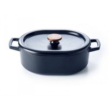 Olla Hierro Fundido Mellerware Cuking! Heavy 26 - 5,3L, Apta para todos  tipos de cocinaBlue