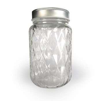 Taza Mason Jar Con Cubierta 37,5 Cl - Diamante