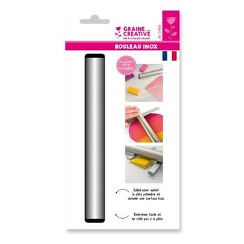 Rodillo De Acero Para Plastilina Fimo - 21 Cm