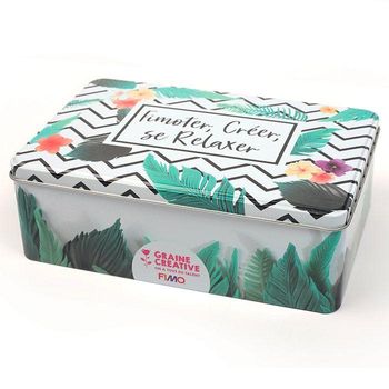 Caja De Metal Fimo - Tropical