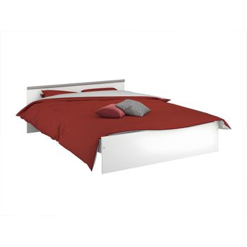 Base De Cama Pablo 2 Cajones 145.8x193x58.9 Cm Color Blanco Vente-unique