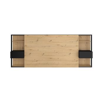 Cabecero Mista 2 Cajones 255.1x35.9x102.6 Cm Color Color Natural Claro Vente-unique