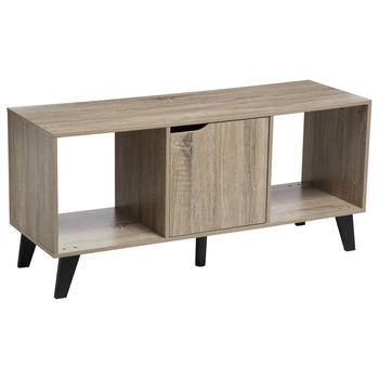 Mueble Tv Ceda Efecto Roble Natural Negro - 5five 100x47x32cm