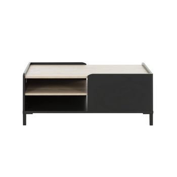 Mesa De Centro Con 2 Compartimentos De Almacenamiento L106 Cm - Amsterdam - L 60  X A 106  X H 42  Cm