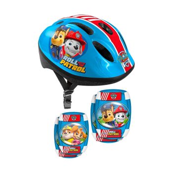 Casco Infantil Rodilleras Y Coderas Paw Patrol Talla 53-56 Cm