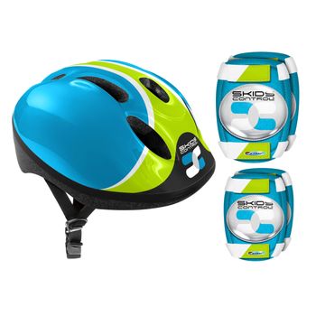 Kit Protección Patinaje Infantil C/casco, Rodilleras Y Coderas De Monstruos  Cb Riders