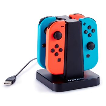 Cargador 4 puertos Nintendo Switch Joy-Con Cable USB 2M