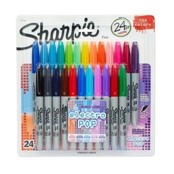 Sharpie Colores Electro Pop Rotuladores Permanentes Fine Surtidos Blister -24u-