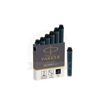 Parker Recambio Cartucho De Tinta Corto Quink Mini Negro -6u-