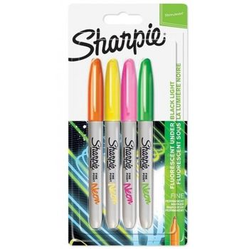 Sharpie Ne?n Bl4 Rotuladores Permanentes Fine Surtidos Blister -4u-